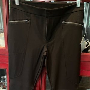 Athleta Ponte Moto 2.0 black pants size 8 Tall